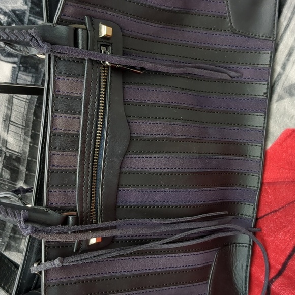 Rebecca minkoff black and purple satchel - Picture 2 of 15
